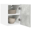 Hængeskab med dør 2 pcs Beton grå og hvid 30 x 31 x 40 cm
