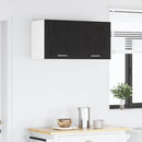 Hængeskab 2 pcs Sort Eg og Hvid 40 x 31 x 40 cm Konstrueret træ
