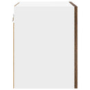 Hængeskab med opbevaring 2 pcs Røget Eg og Hvid 40 x 31 x 40 cm