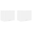 Hængeskab med dør 2 pcs Hvid 50 x 31 x 40 cm Konstrueret træ