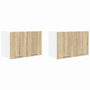 Hængeskab med dør 2 pcs Sonoma Eg og Hvid 60 x 31 x 40 cm