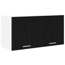 Hængeskab med dør Sort eg 80 x 31 x 40 cm Konstrueret træ