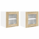 Hængeskab 2 pcs Sonoma eg 40 x 31 x 40 cm Konstrueret træ