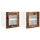 Hængeskab 2 pcs Gammelt træ 40 x 31 x 40 cm Konstrueret træ