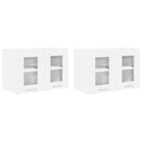 Hængeskab med dør 2 pcs Hvid 60 x 31 x 40 cm Konstrueret træ