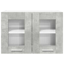 Hængeskab 2 pcs Beton Grå 60 x 31 x 40 cm Konstrueret træ