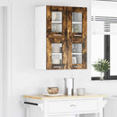 Hængeskab 2 pcs Røget eg 60 x 31 x 40 cm Konstrueret træ