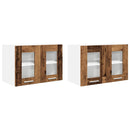 Hængeskab 2 pcs Gammelt træ 60 x 31 x 40 cm Konstrueret træ