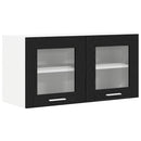 Hængeskab Sort Eg og Hvid 80 x 31 x 40 cm Konstrueret træ