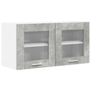 Hængeskab Beton grå og hvid 80 x 31 x 40 cm Konstrueret træ