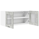 Hængeskab Beton grå og hvid 80 x 31 x 40 cm Konstrueret træ