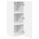 Hængeskab med dør 2 pcs Hvid 30 x 31 x 80 cm Konstrueret træ