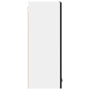Hængeskab Sort Eg og Hvid 30 x 31 x 80 cm Konstrueret træ