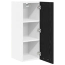 Hængeskab 2 pcs Sort Eg og Hvid 30 x 31 x 80 cm Konstrueret træ