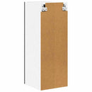 Hængeskab 2 pcs Sort Eg og Hvid 30 x 31 x 80 cm Konstrueret træ