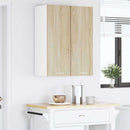 Hængeskab med dør 2 pcs Sonoma Eg og Hvid 30 x 31 x 80 cm