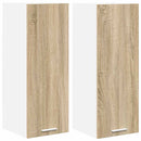 Hængeskab med dør 2 pcs Sonoma Eg og Hvid 30 x 31 x 80 cm