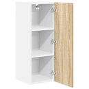Hængeskab med dør 2 pcs Sonoma Eg og Hvid 30 x 31 x 80 cm