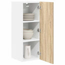 Hængeskab med dør 2 pcs Sonoma Eg og Hvid 30 x 31 x 80 cm