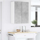 Hængeskab med dør 2 pcs Beton grå og hvid 30 x 31 x 80 cm