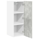 Hængeskab med dør 2 pcs Beton grå og hvid 30 x 31 x 80 cm