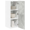 Hængeskab med dør 2 pcs Beton grå og hvid 30 x 31 x 80 cm