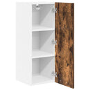 Hængeskab med dør Riga 2 pcs Røget Eg og Hvid 30 x 31 x 80 cm