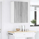 Hængeskab med dør 2 pcs Grå Sonoma og Hvid 30 x 31 x 80 cm