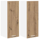 Hængeskab med dør 2 pcs Artisan eg og hvid 30 x 31 x 80 cm