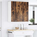 Hængeskab med dør Riga Røget eg 80 x 31 x 80 cm Konstrueret træ