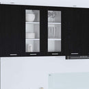 Hængeskab med dør 2 pcs Sort eg 40 x 31 x 80 cm Konstrueret træ