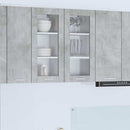 Hængeskab 2 pcs Beton Grå 40 x 31 x 80 cm Konstrueret træ