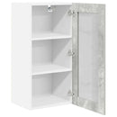 Hængeskab 2 pcs Beton Grå 40 x 31 x 80 cm Konstrueret træ