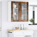 Hængeskab 2 pcs Røget eg 40 x 31 x 80 cm Konstrueret træ