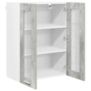 Hængeskab med dør Beton Grå 60 x 31 x 80 cm Konstrueret træ