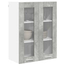 Hængeskab med dør Beton Grå 60 x 31 x 80 cm Konstrueret træ