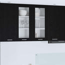 Hængeskab Sort eg 80 x 31 x 80 cm Konstrueret træ