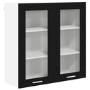 Hængeskab Sort eg 80 x 31 x 80 cm Konstrueret træ