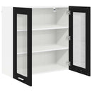 Hængeskab Sort eg 80 x 31 x 80 cm Konstrueret træ