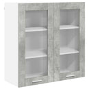 Hængeskab med dør Beton Grå 80 x 31 x 80 cm Konstrueret træ