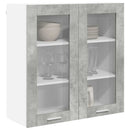 Hængeskab med dør Beton Grå 80 x 31 x 80 cm Konstrueret træ
