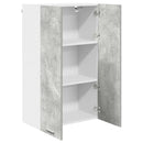 Hængeskab med dør Beton Grå 60 x 31 x 100 cm Konstrueret træ