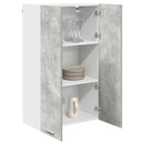 Hængeskab med dør Beton Grå 60 x 31 x 100 cm Konstrueret træ