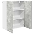 Hængeskab med dør Beton Grå 80 x 31 x 100 cm Konstrueret træ