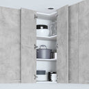 Hængeskab Beton grå og hvid 57 x 57 x 100 cm Konstrueret træ