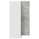 Hængeskab Beton grå og hvid 57 x 57 x 100 cm Konstrueret træ