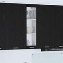 Hængeskab med dør Sort eg 40 x 31 x 100 cm Konstrueret træ
