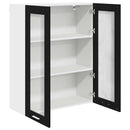 Hængeskab med dør Sort eg 80 x 31 x 100 cm Konstrueret træ