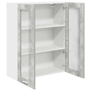 Hængeskab med dør Beton Grå 80 x 31 x 100 cm Konstrueret træ