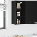 Hængeskab Sort eg 40 x 29,5 x 80 cm Konstrueret træ